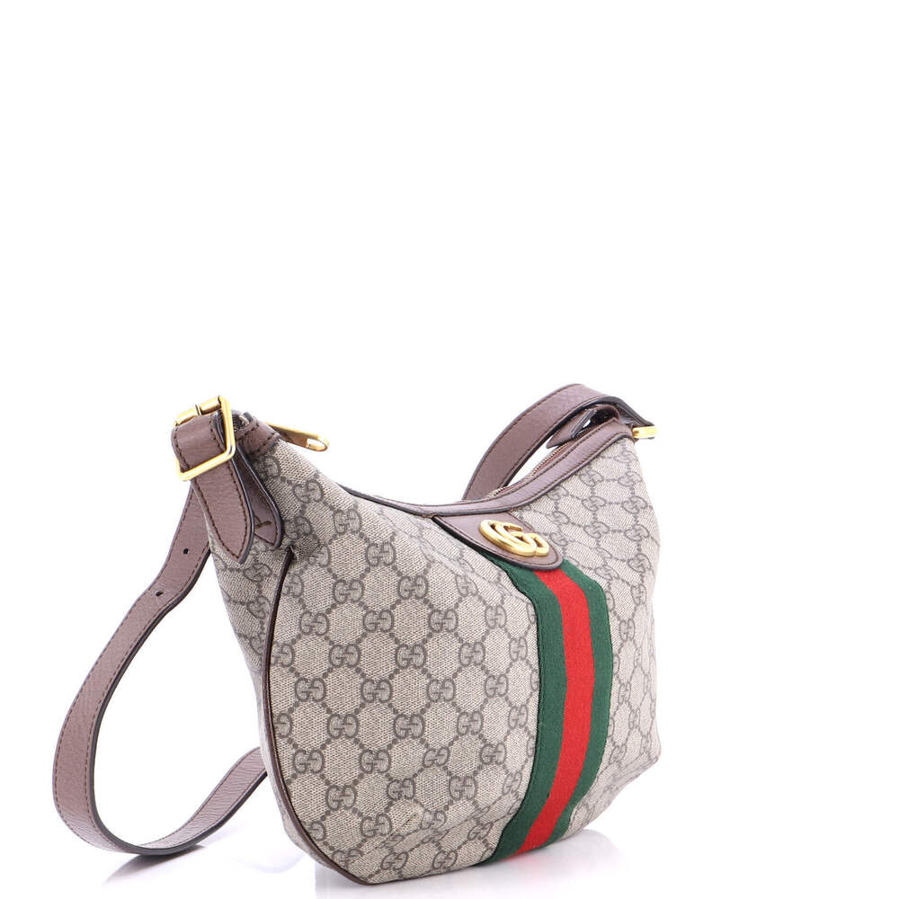 Gucci Small Ophidia Half Moon Hobo GG Coated Canvas - Picture 2 of 6